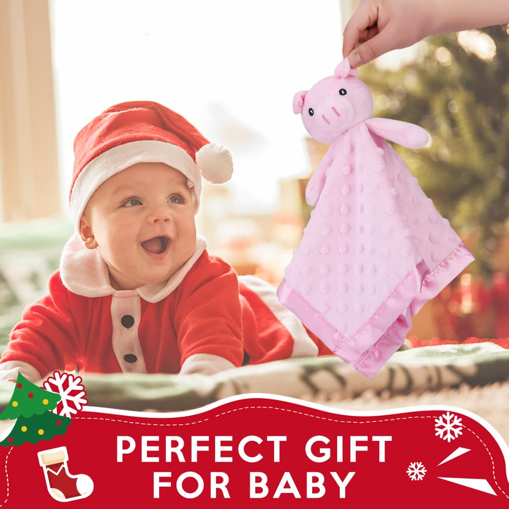 Pro Goleem Pig Lovey - Soft Security Blanket & Snuggle Toy for Newborns | 16 Inch Baby Gift