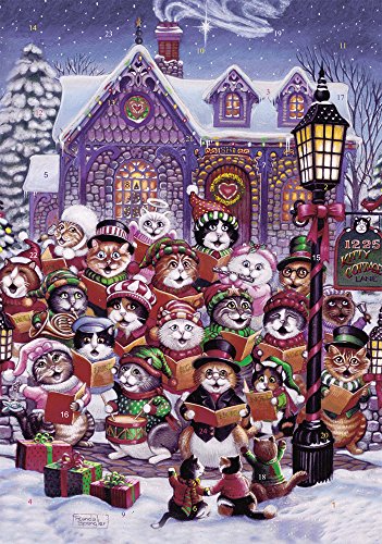 Christmas Advent Calendar with Kittens Poem - Countdown to Holiday