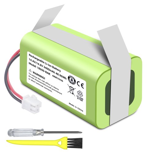 TZRONG Replacement RVBAT850 Battery for Shark Ion R75, R85, S87, RV761, RV771,RV850C, RV1000S, RV1001AE, RV1100VL, UR1000SR, RV700_N, RV720_N Vacuum Cleaners (2-Prong Connector,NOT for 3-Prong