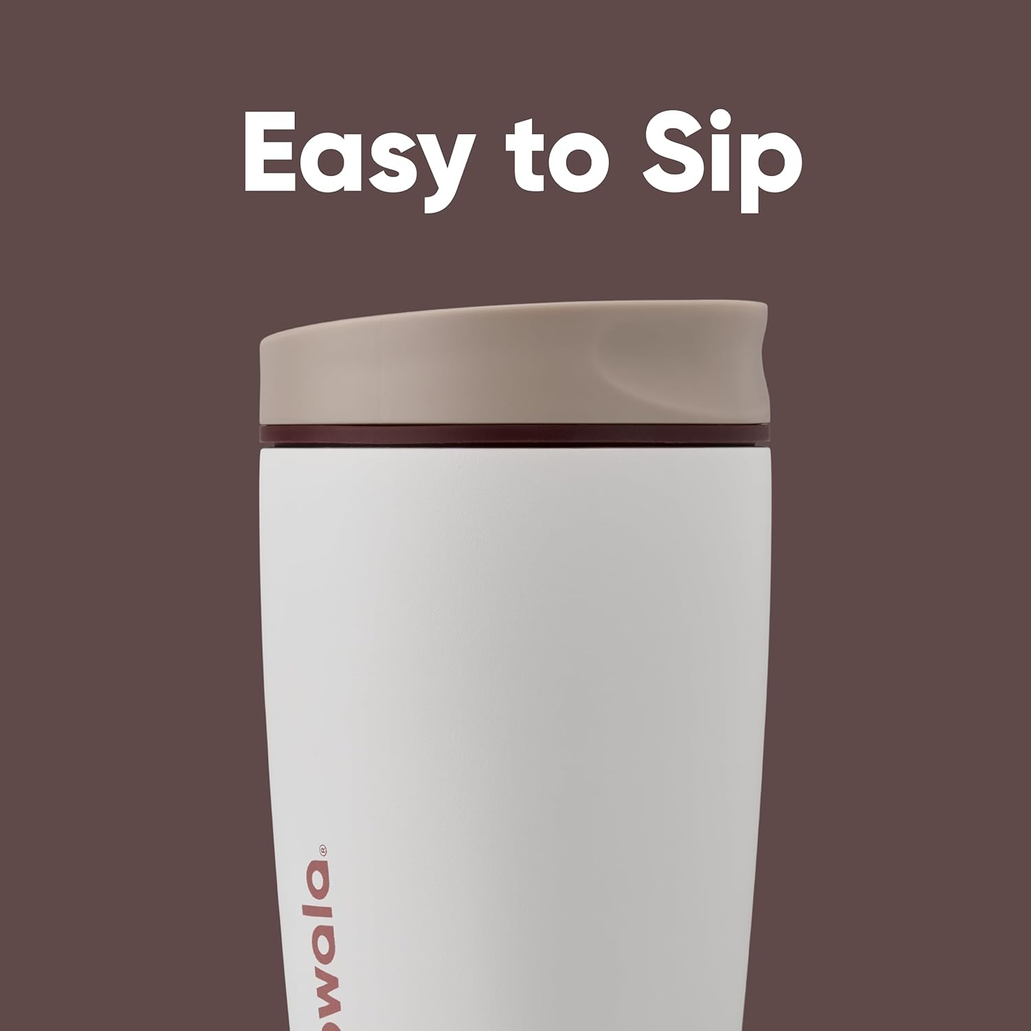 Owala SmoothSip Insulated Stainless Steel Coffee Tumbler - Reusable 12 oz Hot & Iced Coffee Mug | BPA Free, Vanilla Bean
