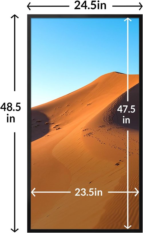 LaVie Home 24x48 Black Picture Frame - HD Plexiglass Wall Display Frame for Vertical/Horizontal Use