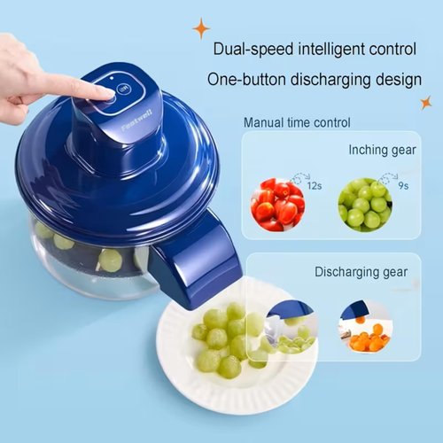 Featwell Electric Grape Peeling Machine, Automatic Vegetable Peeler for Grape Cherry & Garlic Tomato, 20-Second Fast Peeling, Rechargeable & Easy Wash, for Home and Commercial Kitchens