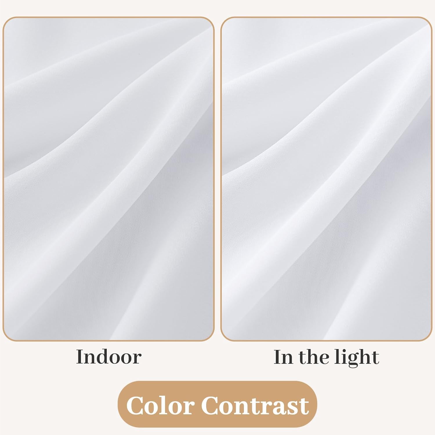MIULEE French Door Curtains - Non-See-Through Privacy Light Filtering Sheer Drapes | White, 26 x 72 Inches, 2 Panels