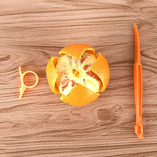 LUTER Plastic Orange Peeler Set Citrus Fruit Cutter Kitchen Gadget 8pcs
