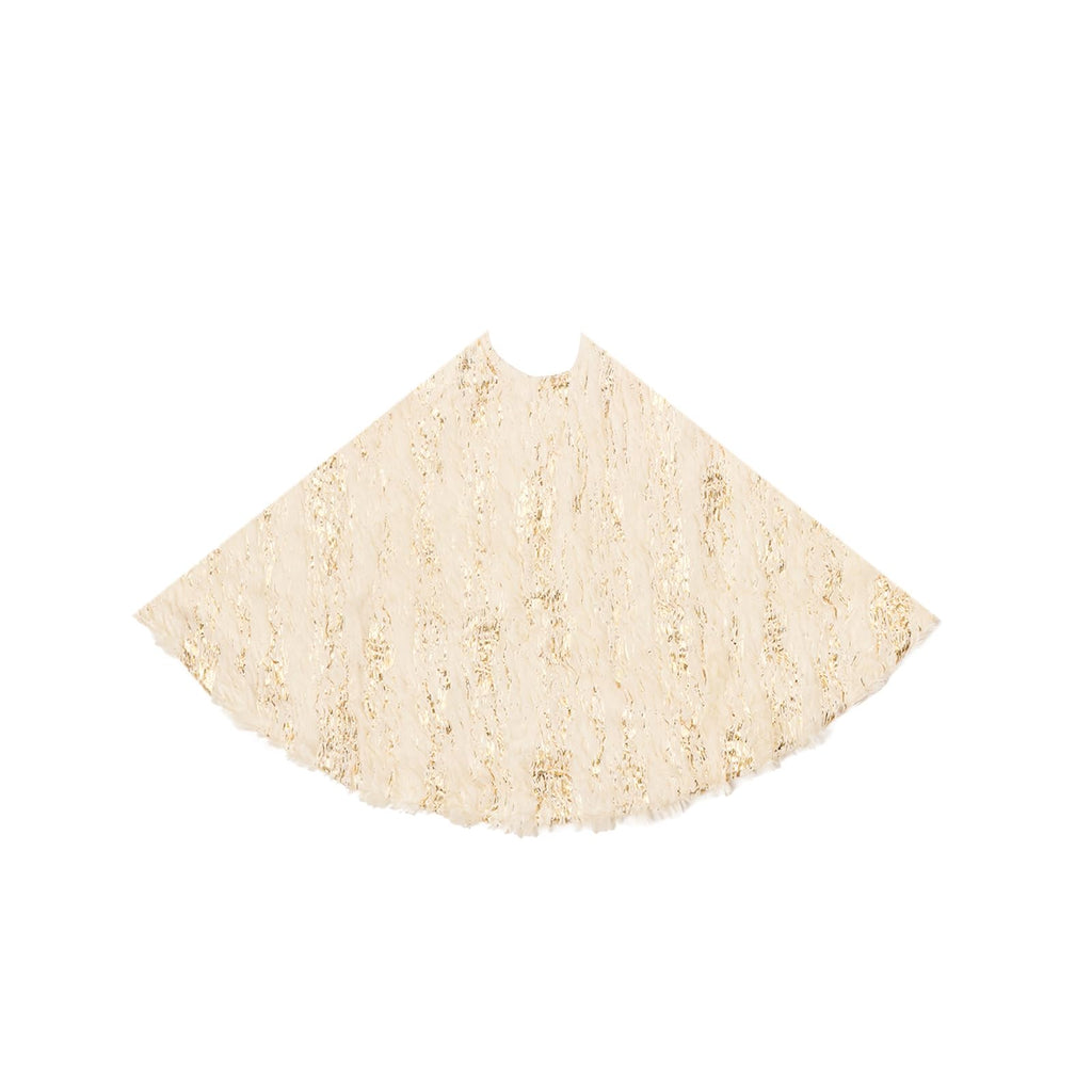 S-DEAL Golden Christmas Tree Skirt, 24 Inches Faux Fur Plush Small Tree Skirt for Holiday Home Decor Xmas