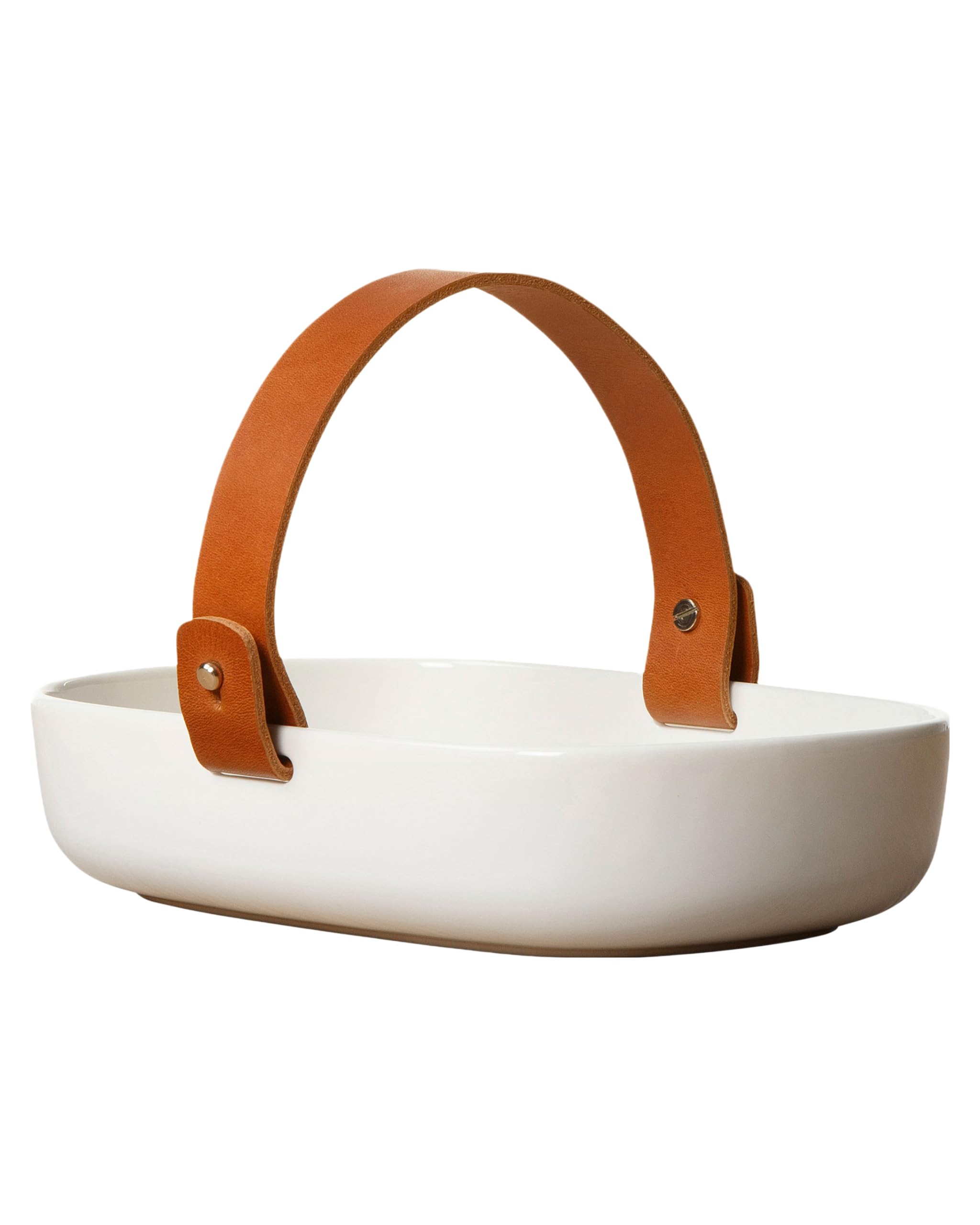 MARIMEKKO Koppa Oiva Serving Tray — Refine Your Kitchen Décor with Our Iconic White Stoneware — Stylish & Classic White Porcelain Serving Tray to Elevate Your Dining Experience (5 in x 8 in)