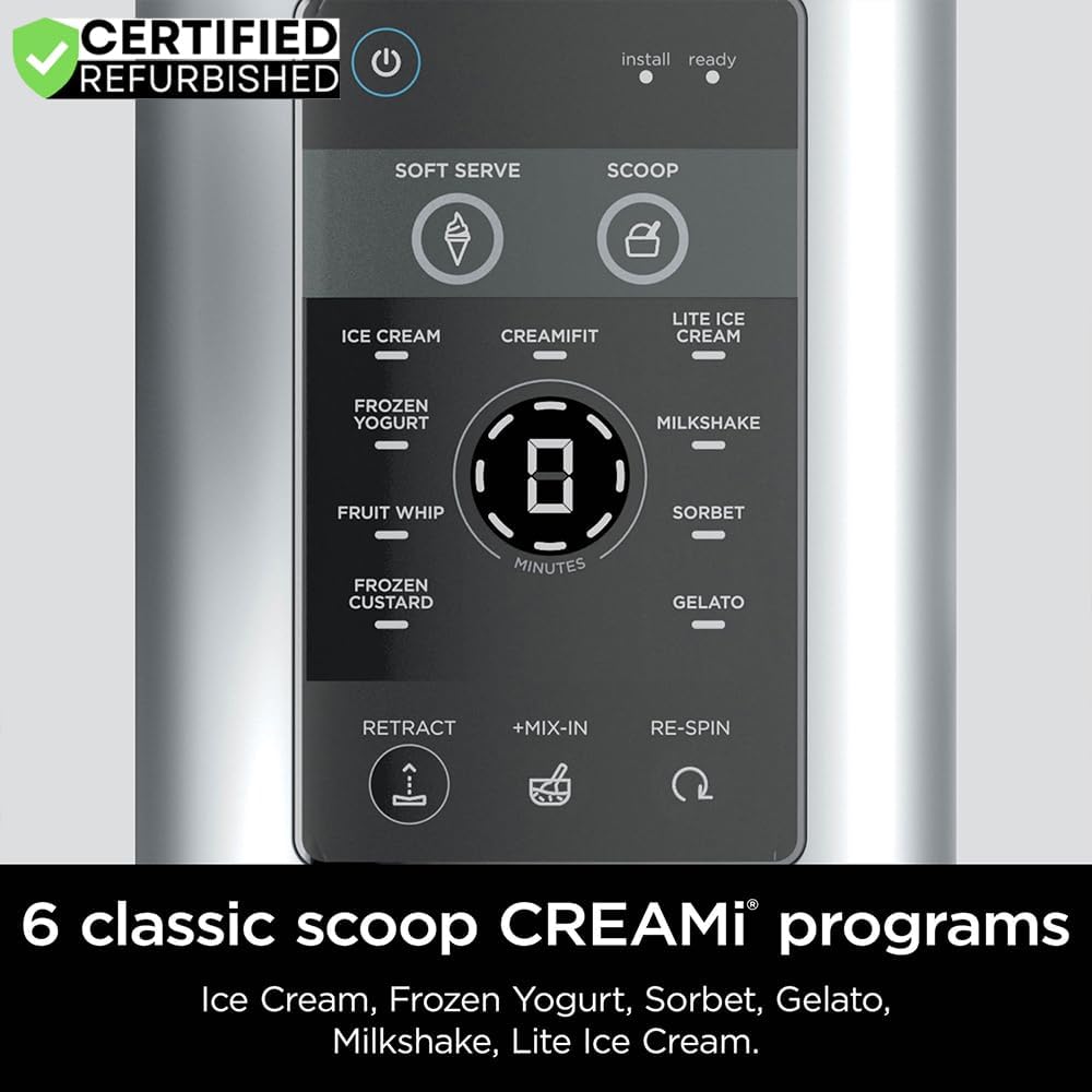 Ninja NC701 CREAMi Swirl 13-in-1 Soft Serve Ice Cream Machine - Renewed with 2-Year CPS Protection Pack