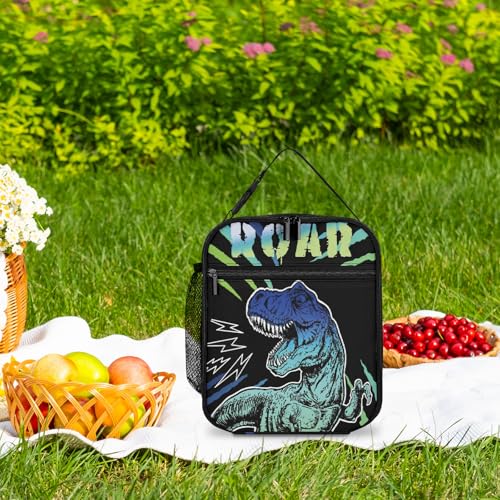 Insulated Lunch Bag for Work and Travel - Reusable Food Tote with Pockets