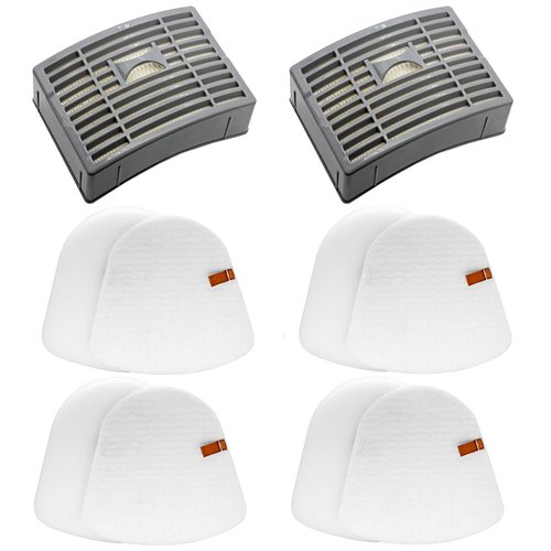 Lemige Vacuum Filters Replacement Parts for Shark Powered Lift-Away DLX NV580 Series NV581, NV581Q, NV585, NV586, 2 Post Filters + 4 Foam&Felt Filters, Part # XFFT580