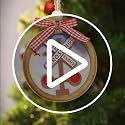 Santa Claus Crossing Sign Ornament - 4 Inch Wooden Holiday Decoration