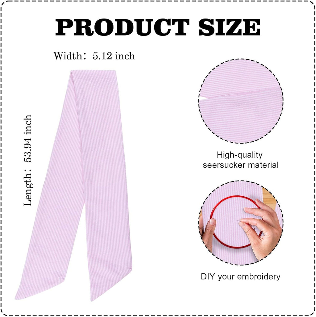 Regine Switzerland Pink Striped Wreath Sash - 5.12" Wide x 54.33" for Baby Shower & Spring Decor