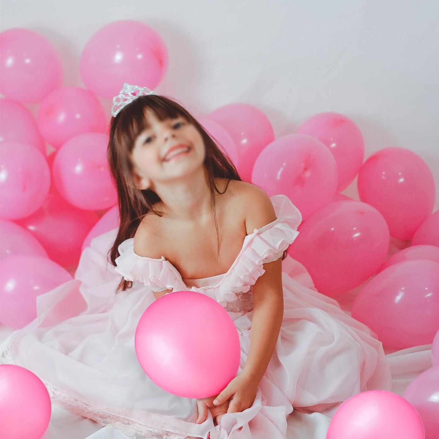 Pink Balloons - 100 Pcs 12 Inch Matte Pink Balloons for Baby Shower & Birthday Party Decor