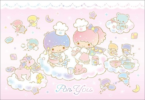 Sanrio BD43-0 L 343 Birthday Card, Little Twin Stars Birthday Cake