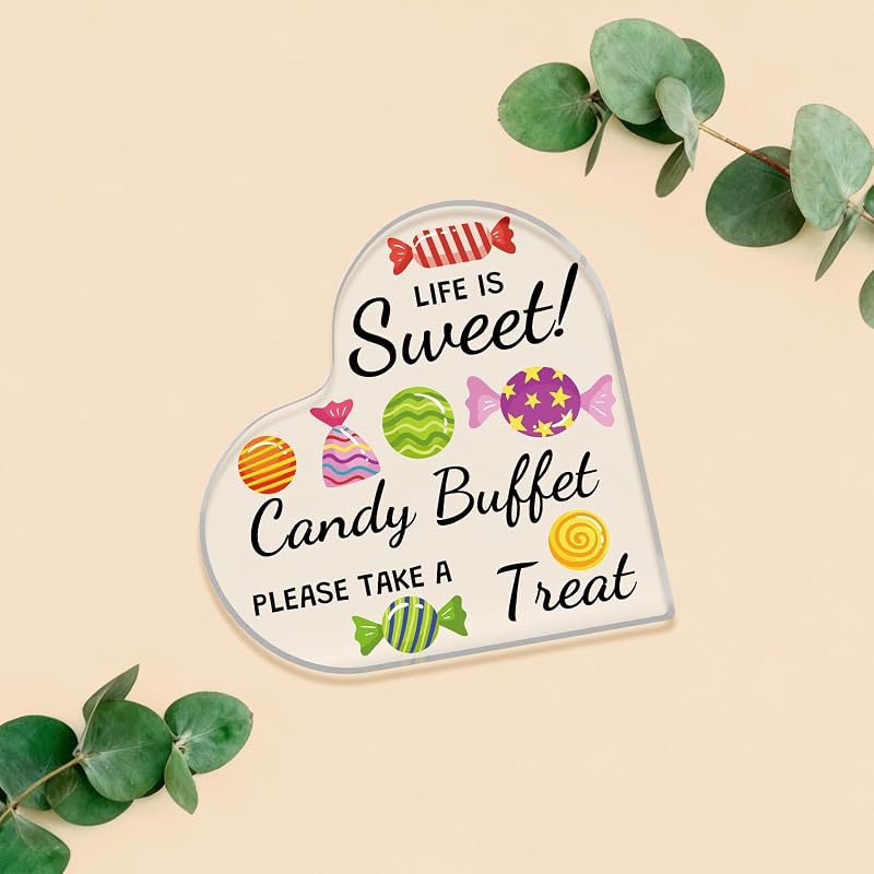 Candy Lover Gifts Acrylic Sign Plaque - Sweet Decor for Home, Desk, Party