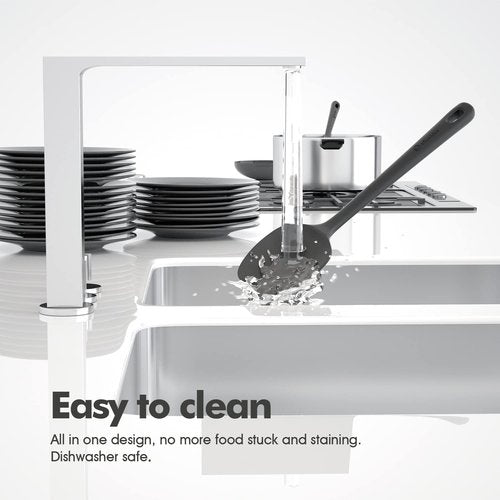 ChefAide Silicone Spatula Set - 4 Pieces, Heat Resistant Up to 600°F, Ergonomic Grip for Cooking & Baking