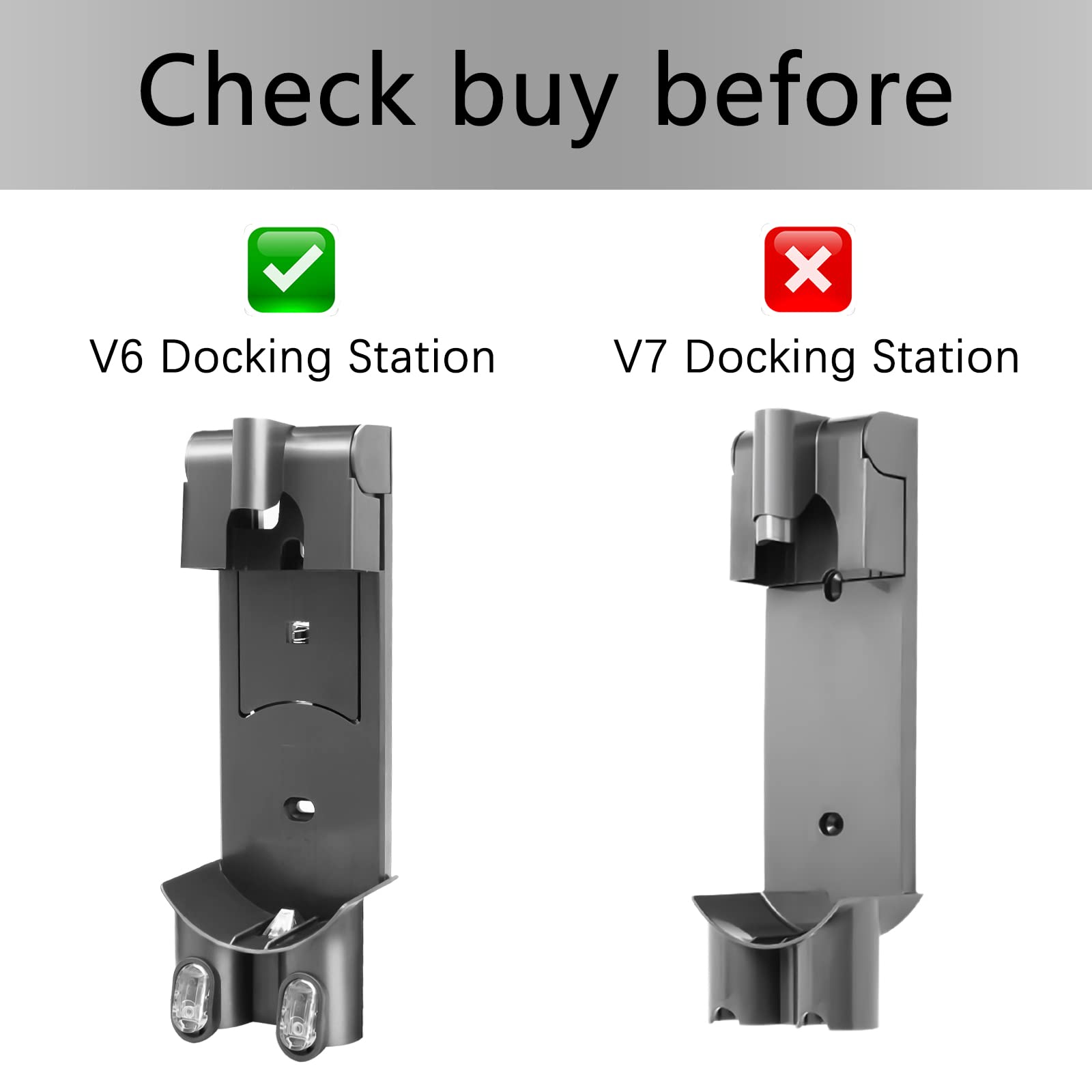 Coodss Docking Station Replacement - Wall Mount Accessories Bracket Compatible with Dyson V6 DC58 DC59 DC61 DC62 DC30 DC31 DC34 DC35 DC44 DC45 Model Vacuums Vacuum Cleaner