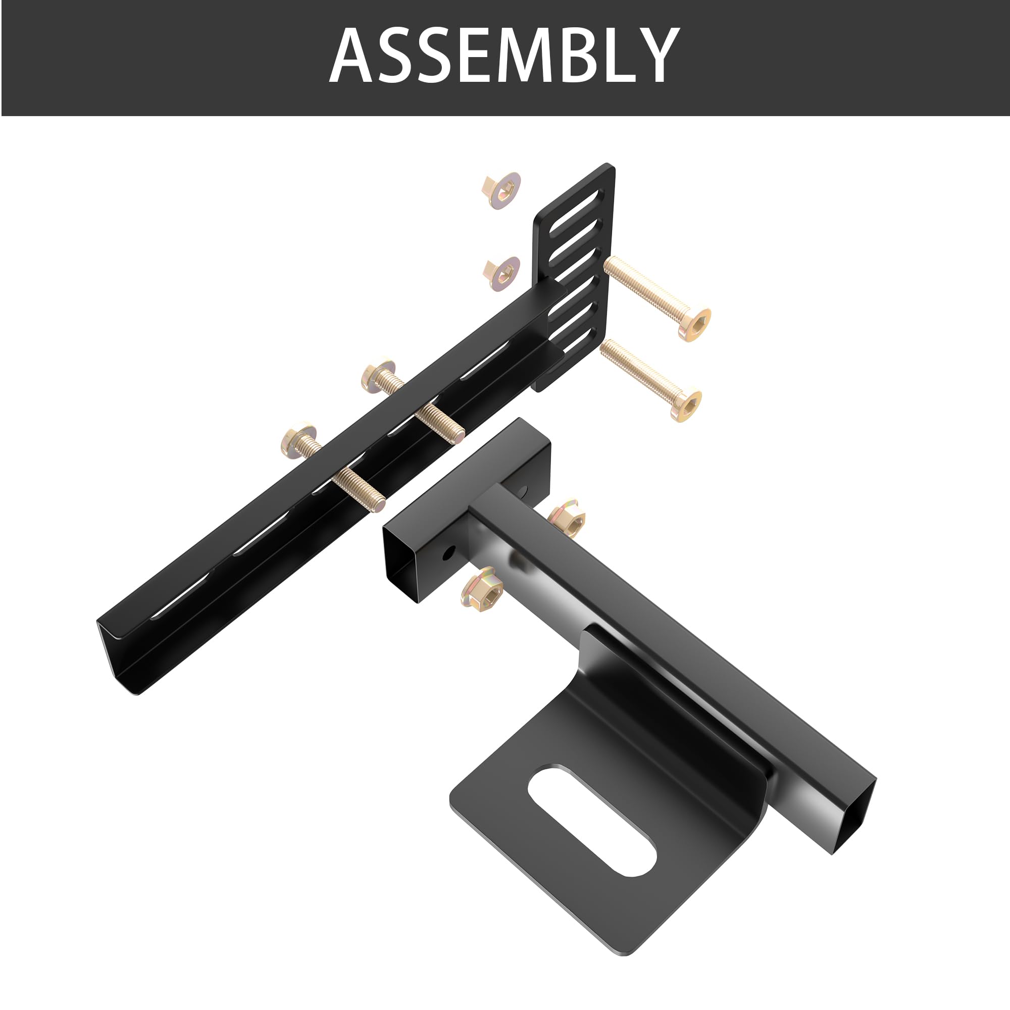 Ogonbrick Headboard Brackets Adjustable，Adjustable Headboard Bracket for Bed Frame Headboard Wall Mounting Brackets with Footboard Extension Kit Fit Matte Black