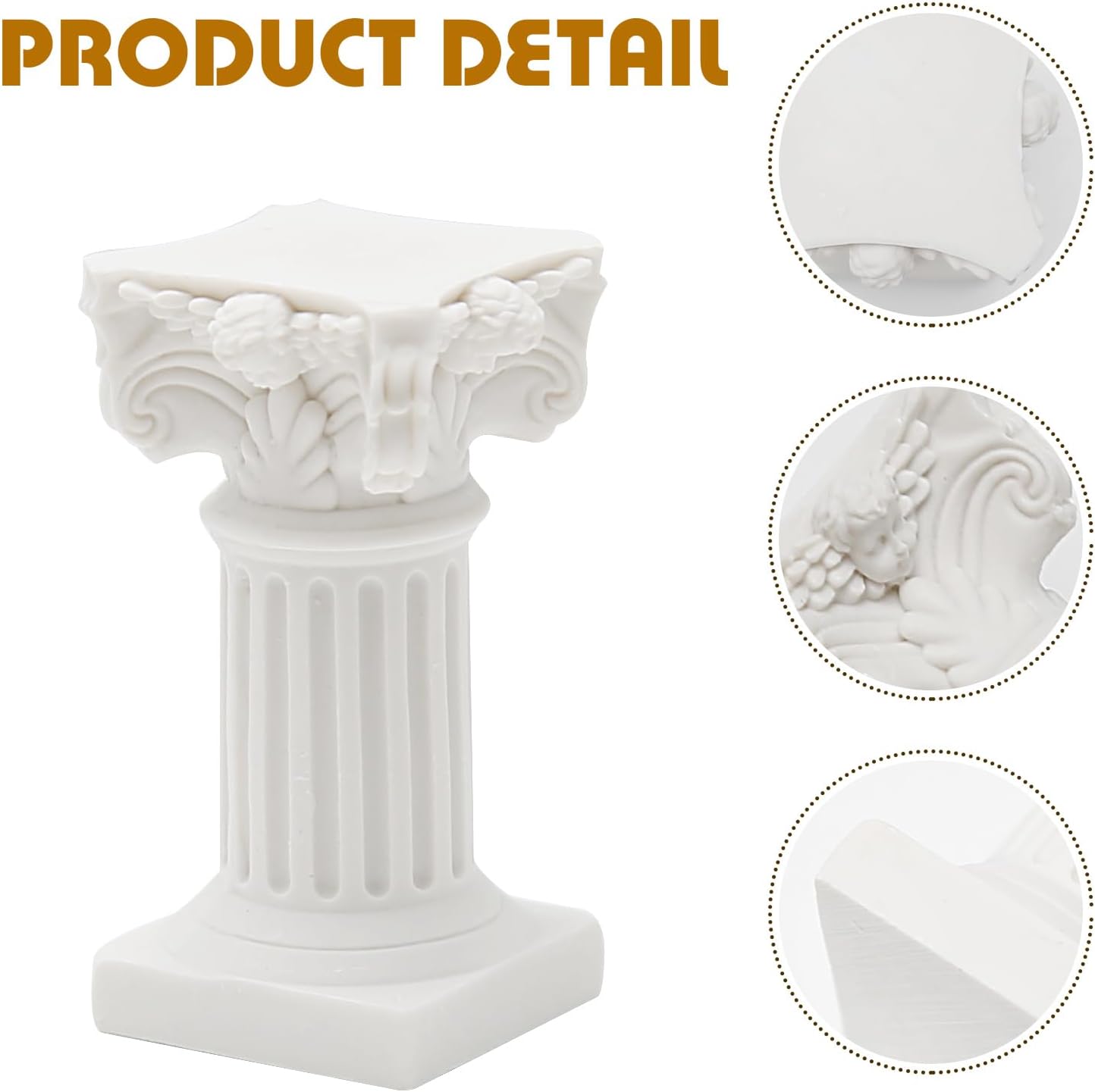 Saihisday Mini Roman Pillar Greek Columns - 5Pcs Christmas Decorations | Resin Statues for Wedding Table, 1.18" x 1.18" x 2.56" (White)