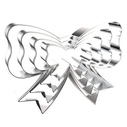 Bow Cookie Cutter Set - 5 inch, 4 inch, 3 inch, 2 inch - 4 Piece Ribbon Bow Tie Bowtie Bowknot Cookie Cutters Shapes Molds - Stainless Steel