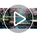 Blue Handheld Bamboo Folding Fan - Elegant Decor for Weddings & Parties