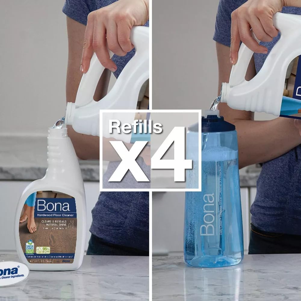Bona Hardwood Floor Cleaner Refill - 128 Fl Oz | Effective Cleaning Solution for Wood Floors
