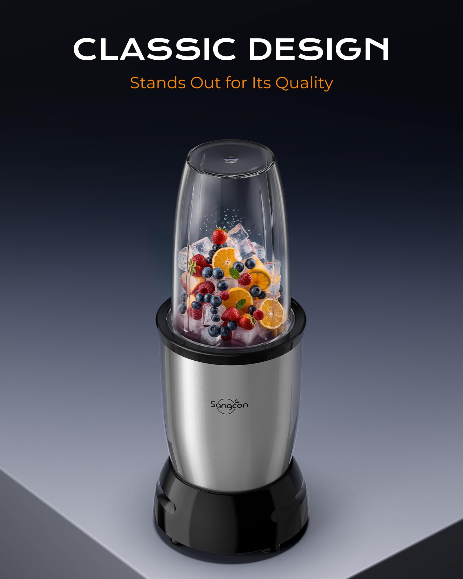 Sangcon 1000w Smoothie Blender for Kitchen, Blender for Smoothies, with 37oz/32oz/22oz Bpa-Free Cups – Upgraded Portable Personal Blenders for Shakes, Frozen fruit, Baby Food, Spice Grinding & More