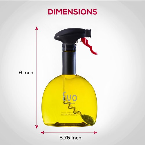 Evo Original Oil Sprayer - Non-Aerosol Olive Oil & Cooking Oil Dispenser | 24-Ounce Capacity, Yellow