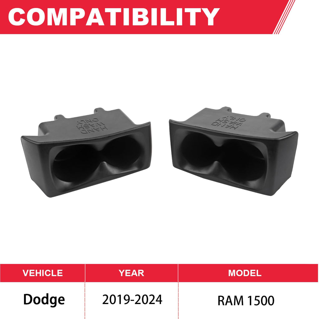 Car Door Cup Holder Insert Compatible with 2019-2024 Dodge Ram 1500 Right & Left Side Foam Door Trim Cup Holder Replaces# 5YK46TX7AC 5YK47TX7AC