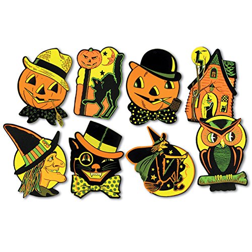 Beistle Halloween Cutouts - 8.5 x 9.25 Inches, 8 Pack