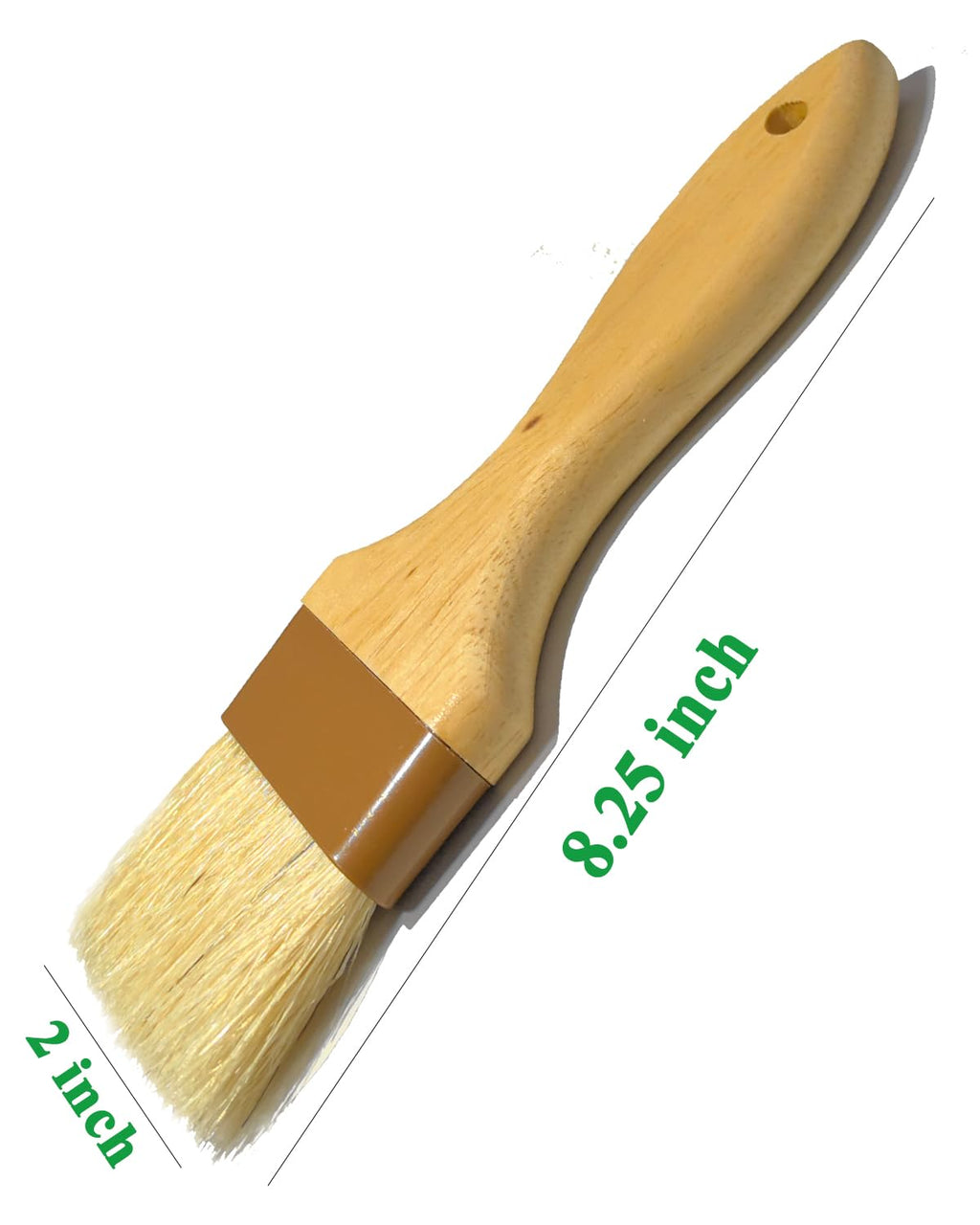 Pastry Brush,Basting Brush 2 in-Natural Boar Bristle Basting Brush for Cooking,Food Grade Brushes for Baking,Heat Resistant to Spread Oil,Sauce,Butter,Flour,Egg Wash Marinades for BBQ Barbecue(2 pc)