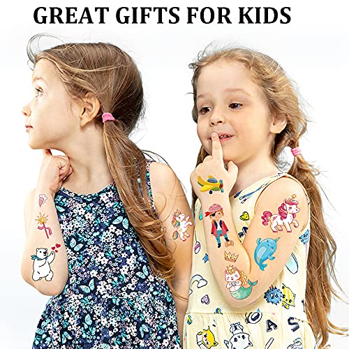 Felico 120Pcs Temporary Tattoos for Kids, Waterproof Cartoon Party Favors