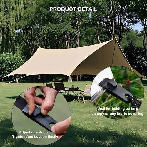 12pcs Heavy Duty Tarp Clips with Lock Grip - Windproof Tent Clamps for Camping, Canopies, Pool Covers, Reusable Multi-Purpose Clips