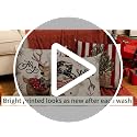 RABUSOFA Waterproof Christmas Pillow Covers Set of 4 - Red, 18x18 Inch