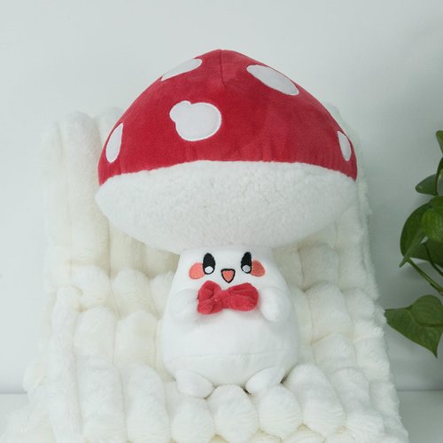 Yulefly 10-Inch Mushroom Pillow - Cute Mushroom Stuffed Plush Decor Unique Throw Pillows, Decorative Plant Pillow for Home Car Gift for Kids Girls Boys