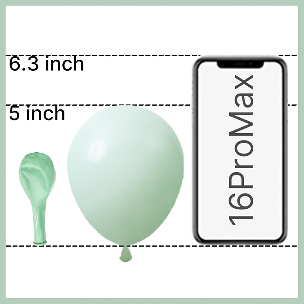 PartyWoo Pastel Green Balloons - 50 Mini 5-Inch Latex Balloons for Birthday & Baby Shower Decor