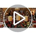 Baquler 3 LED Christmas Candle Centerpiece Battery Pine Red and Green
