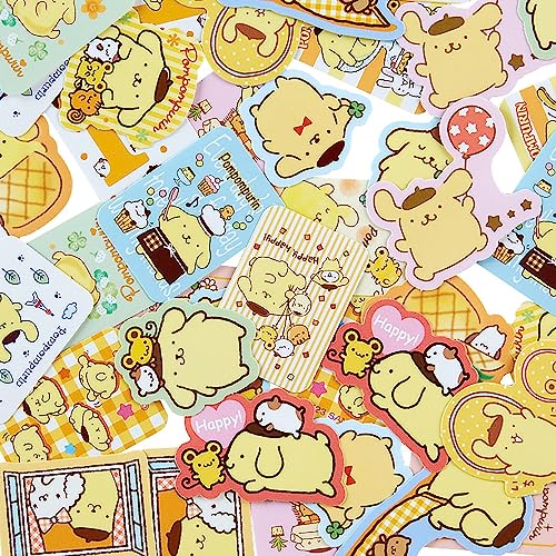 Sanrio Pom Pom Purin Sticker Set with Collectible Card Case