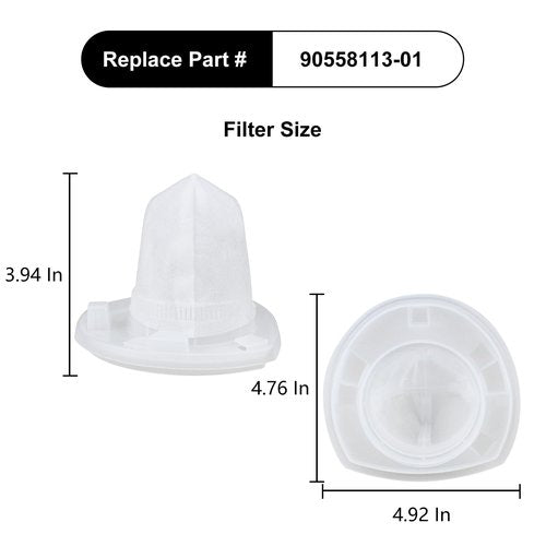 CPAI Replacement Filter for Black and Decker HHVI320JR02 CHV1410L BDH2000L HHVI315JO42 CHV9610 CHV1210 CHV1410 CHV1410B CHV1510 dustbuster Handheld Vacuum (4 Filter)