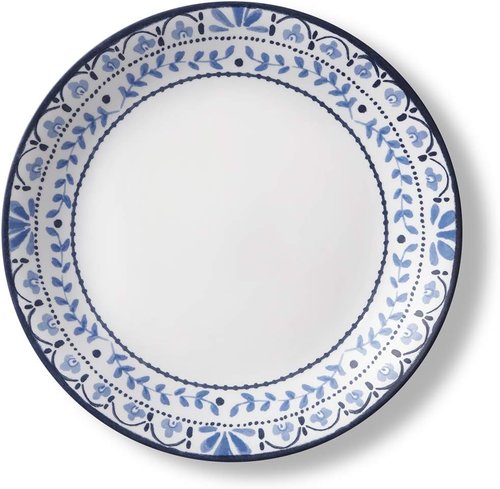 Corelle Vitrelle Salad Plates Set - Lightweight, Chip-Resistant 9-Inch Round Plates | Portofino & Caspian, 6-Piece