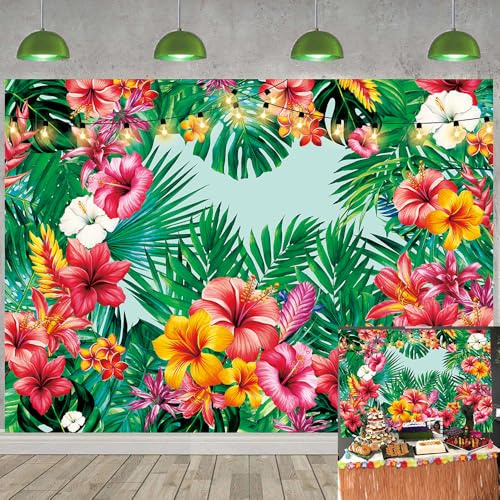 Tropical Palm Leaves Backdrop for Summer Parties - 7x5FT Vinyl
