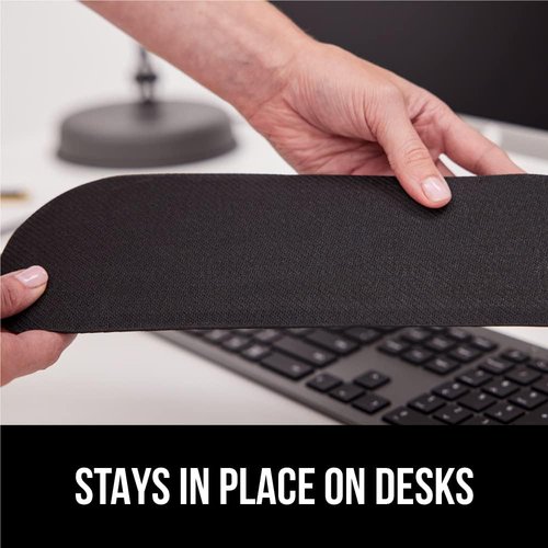GORILLA GRIP Silky Memory Foam Wrist Rest - Ergonomic Keyboard & Mouse Support, Black | 2-Piece Set