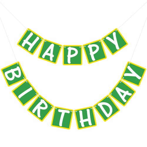 Breling Street Theme Birthday Party Decorations Pre-strung Friend Birthday Banner for Cartoon Street Theme Hanging Decorations for Boys Girls Friend(Bright Style)