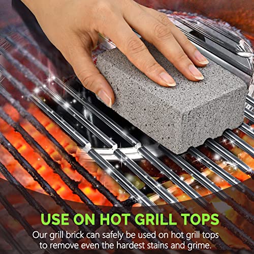 Maryton Grill Cleaning Stone - 3 Count Pumice Block for BBQ & Griddle