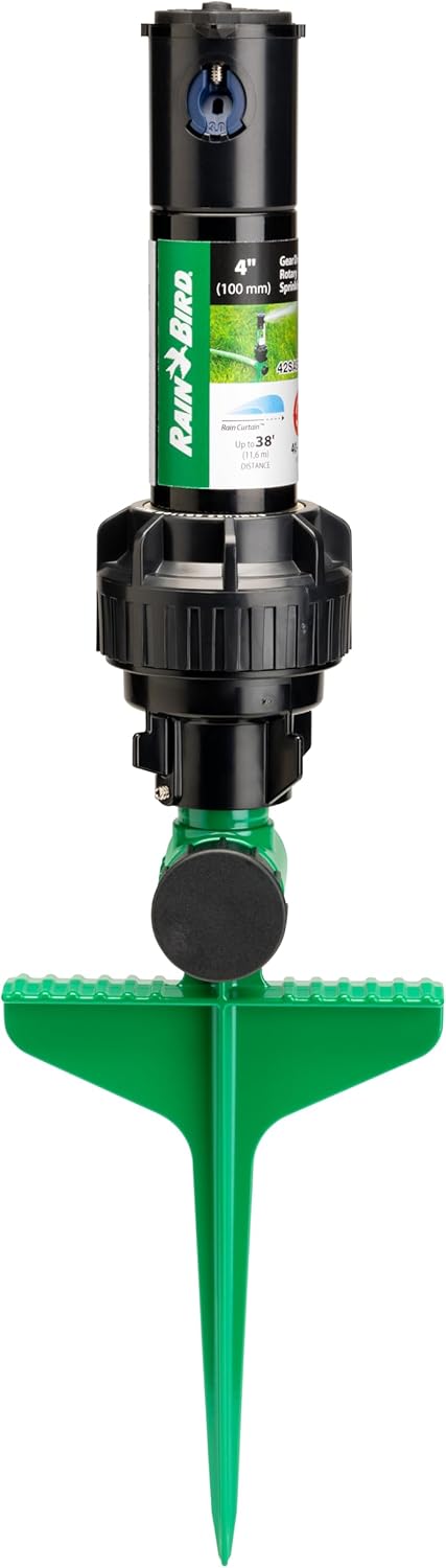 Rain Bird 42SASPG Gear Drive Rotor Sprinkler - Adjustable 40° to 360° Pattern, 26' to 38' Spray Distance