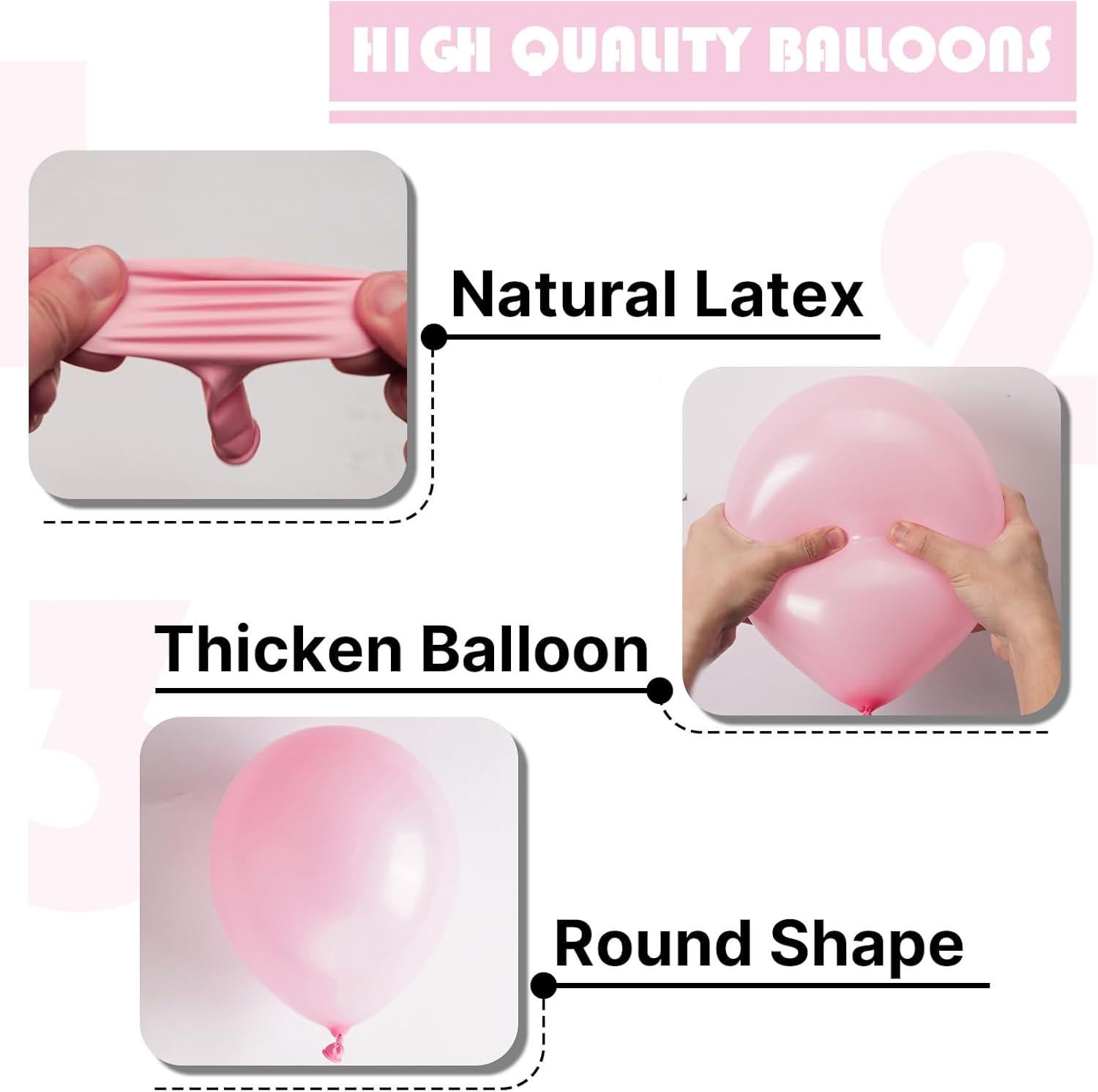 PartyWoo Light Pink Balloons - 85-Piece Pastel Balloon Arch Kit for Baby Showers & Birthdays | Various Sizes