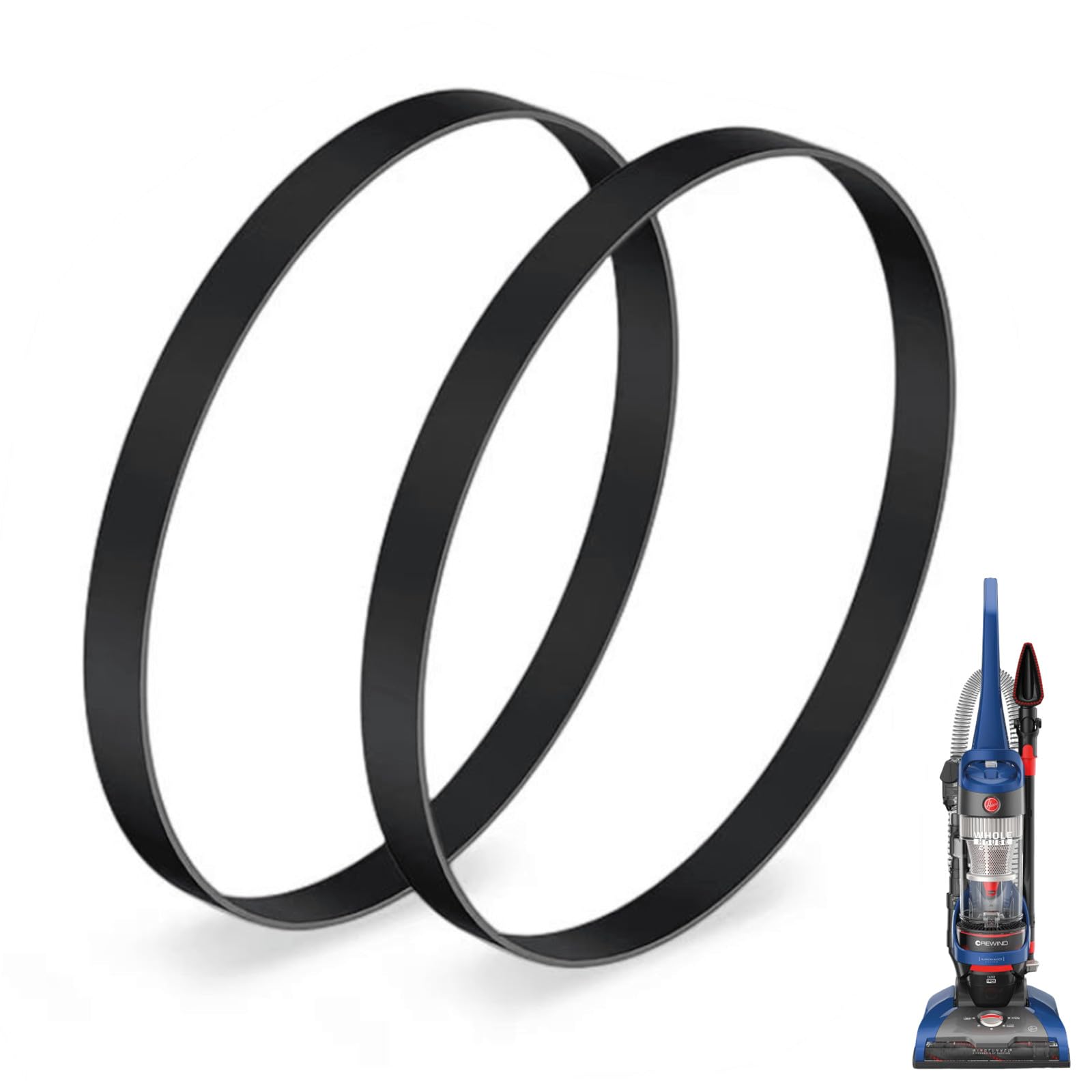 JEDELEOS Replacement Belts 562289001 AH20065 for Hoover Windtunnel T-Series Vacuum, 12.8x457 Flat Non-Stretch Belt Fits Model UH70105 UH70110 UH70120 UH70200 UH70202 UH70205 UH70210 UH72600, Pack of 2