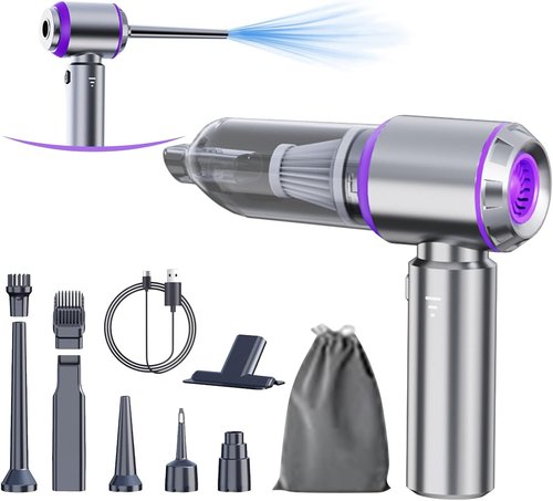 Houscly Car Vacuum - Portable Cordless 20000PA High Power 4-in-1 Duster & Blower | Ideal for Home & Travel
