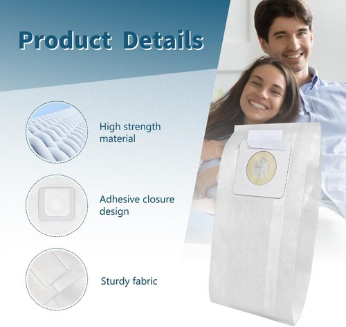 Bissell Vacuum Cleaner Bags - 10 Pack Replacement for PowerForce Series 1739, 3522, 3525, 3545, 3550, 3554, 6592 | Part #32120