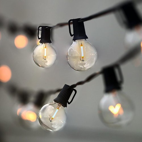 Lampat G40 Globe String Lights - 25 LED Bulbs, 25Ft Length for Indoor/Outdoor Commercial Decor