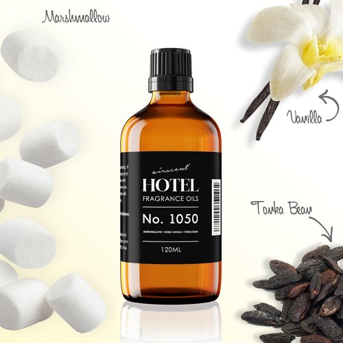 AirScent Warm Vanilla Diffuser Oil No. 1050 - Marshmallow & Tonka Bean - Premium Fragrance for Ultrasonic Diffusers - 10 mL Dropper Bottle